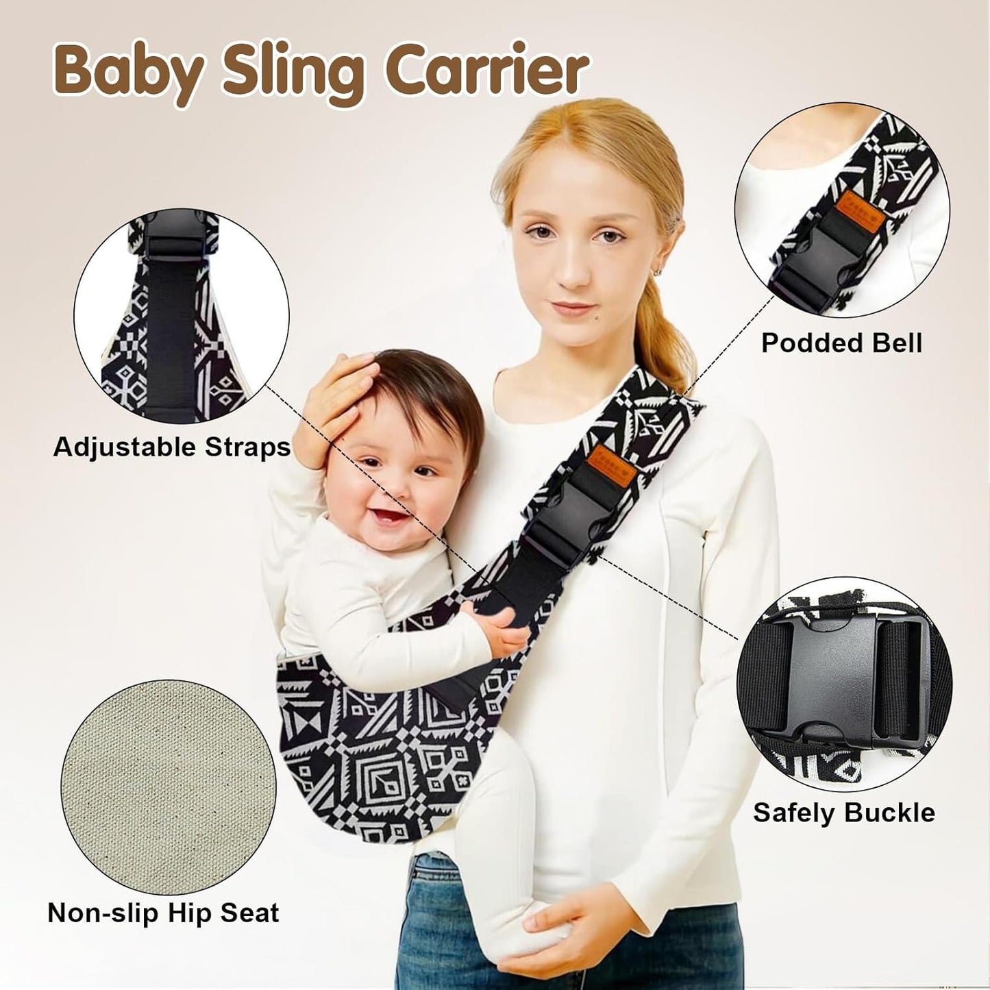 JollyHug Adjustable Baby Sling Carrier