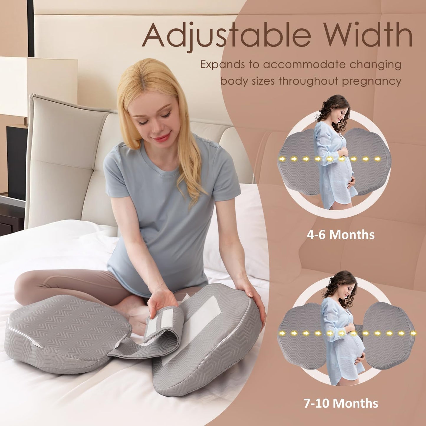 2-in-1 Detachable Memory Foam Maternity Pillow