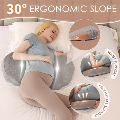 2-in-1 Detachable Memory Foam Maternity Pillow