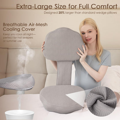 2-in-1 Detachable Memory Foam Maternity Pillow