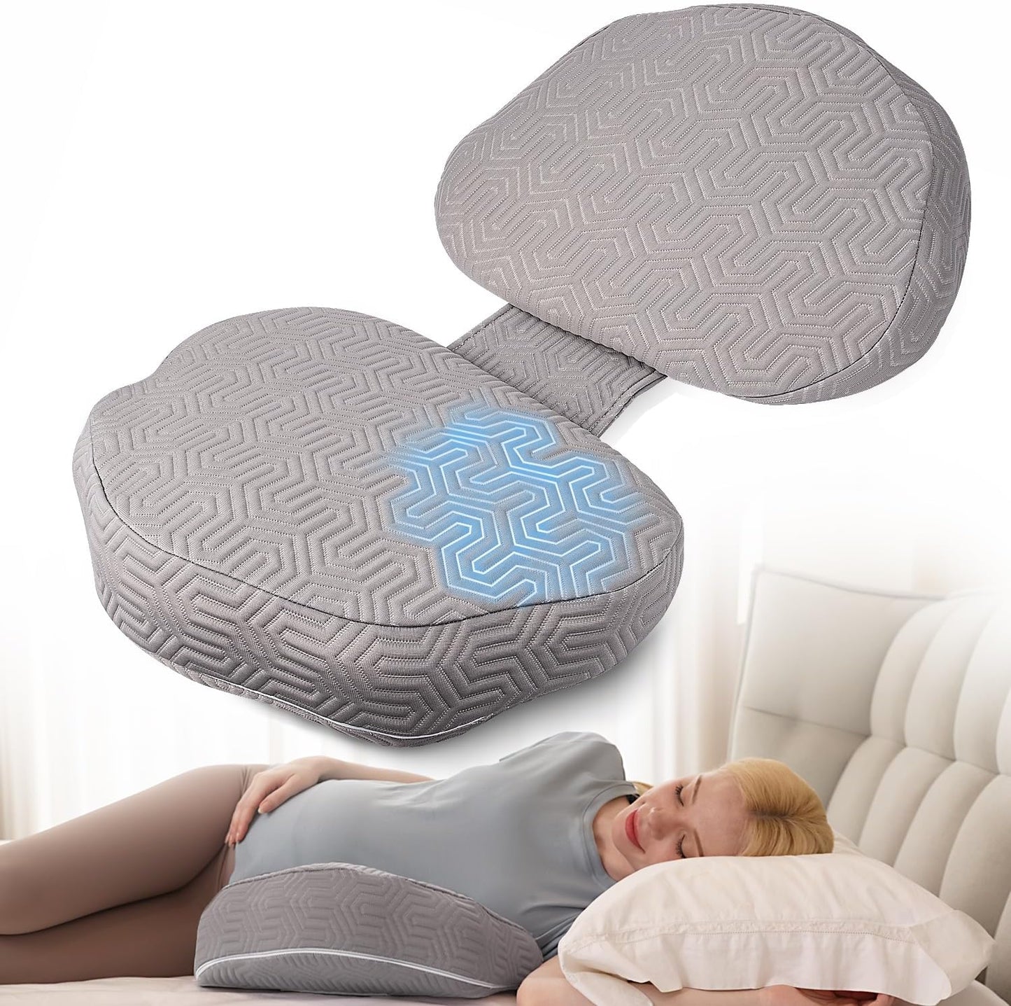 2-in-1 Detachable Memory Foam Maternity Pillow