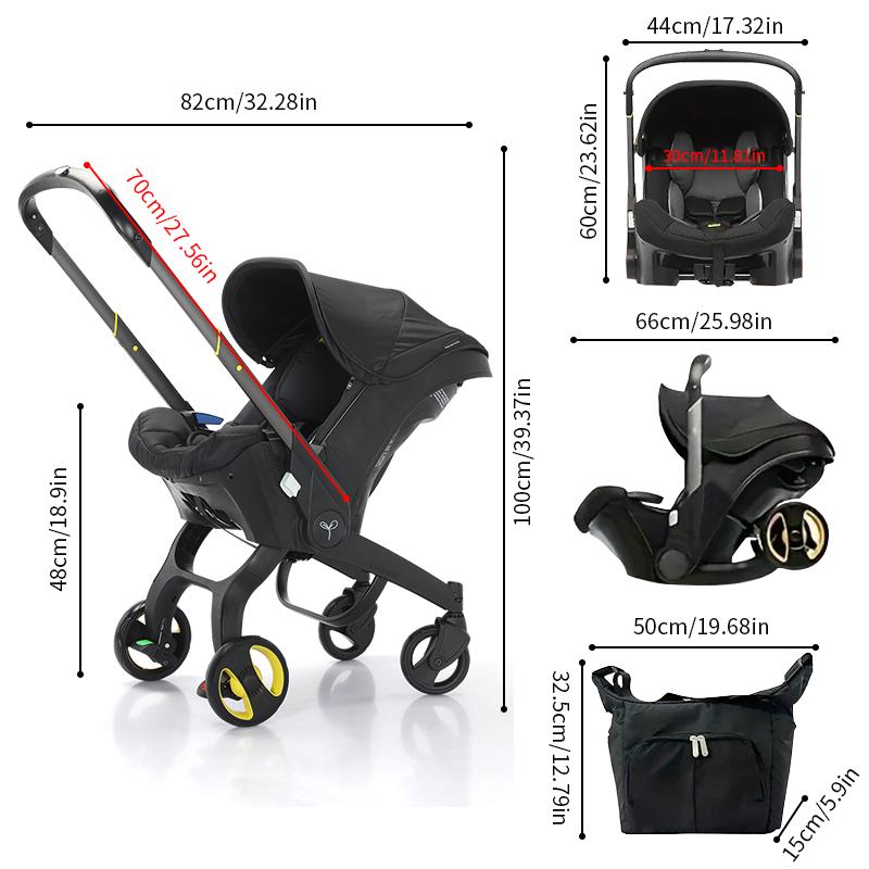4-in-1 Baby Stroller & Car Seat Travel System